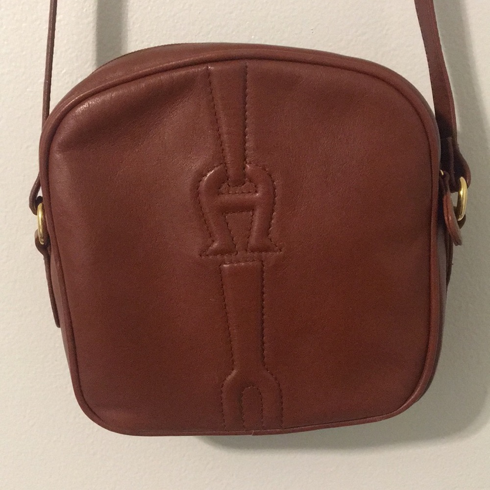 Etienne Aigner Brown Leather Crossbody
